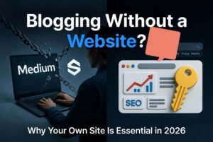 Read more about the article Blogging Without a Website: Why Building Your Own Site Is Still Essential in 2026